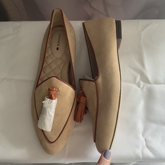 Birdies The Heron Carmello Suede Tassel Size 7 Loafer Flats Pointed Toe Shoes - Picture 1 of 9